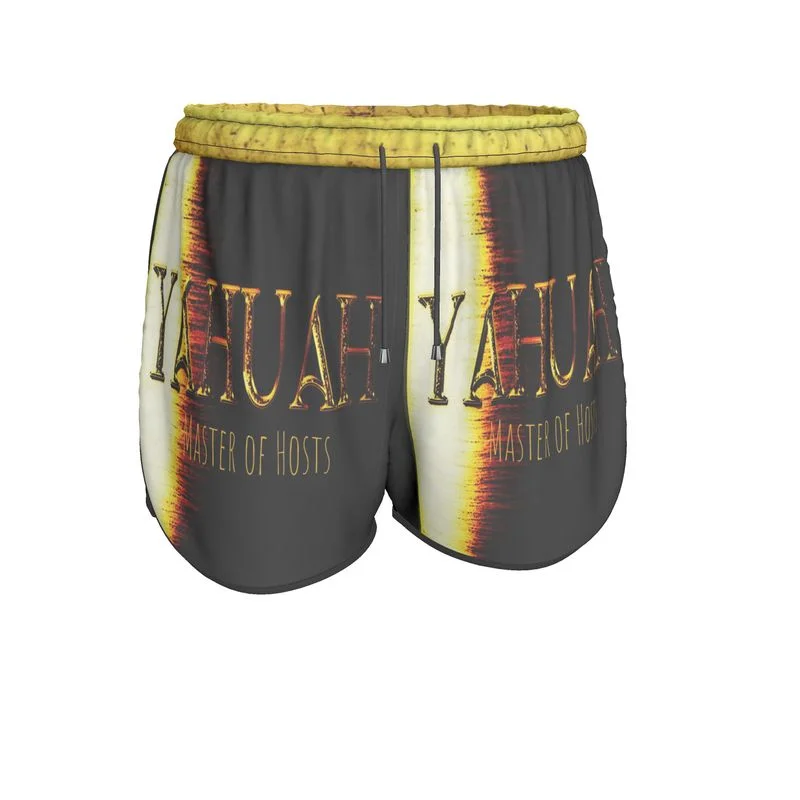 Shop and Save Yahuah-Master of Hosts 01-03 Ladies Designer Running Shorts