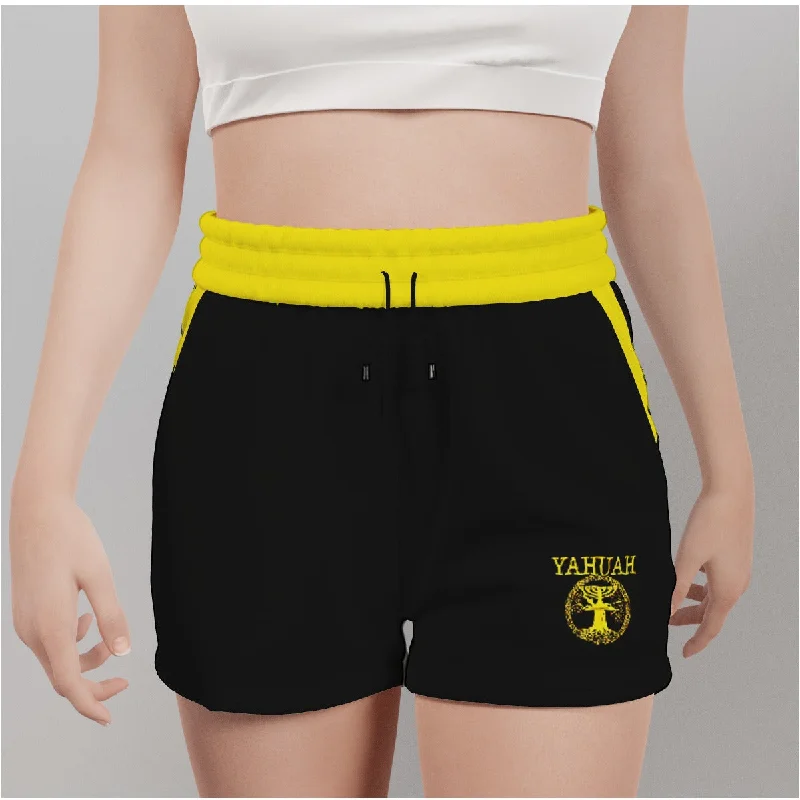 Online Only Yahuah-Tree of Life 02-01 Ladies Designer Running Shorts